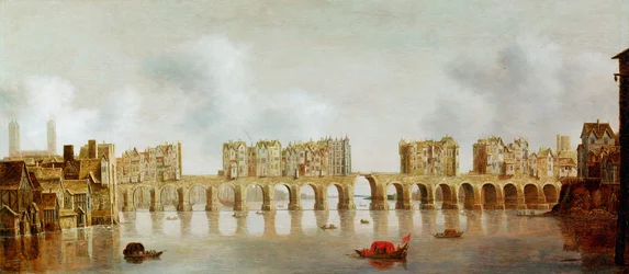 Vue du pont de Londres, vers 1632